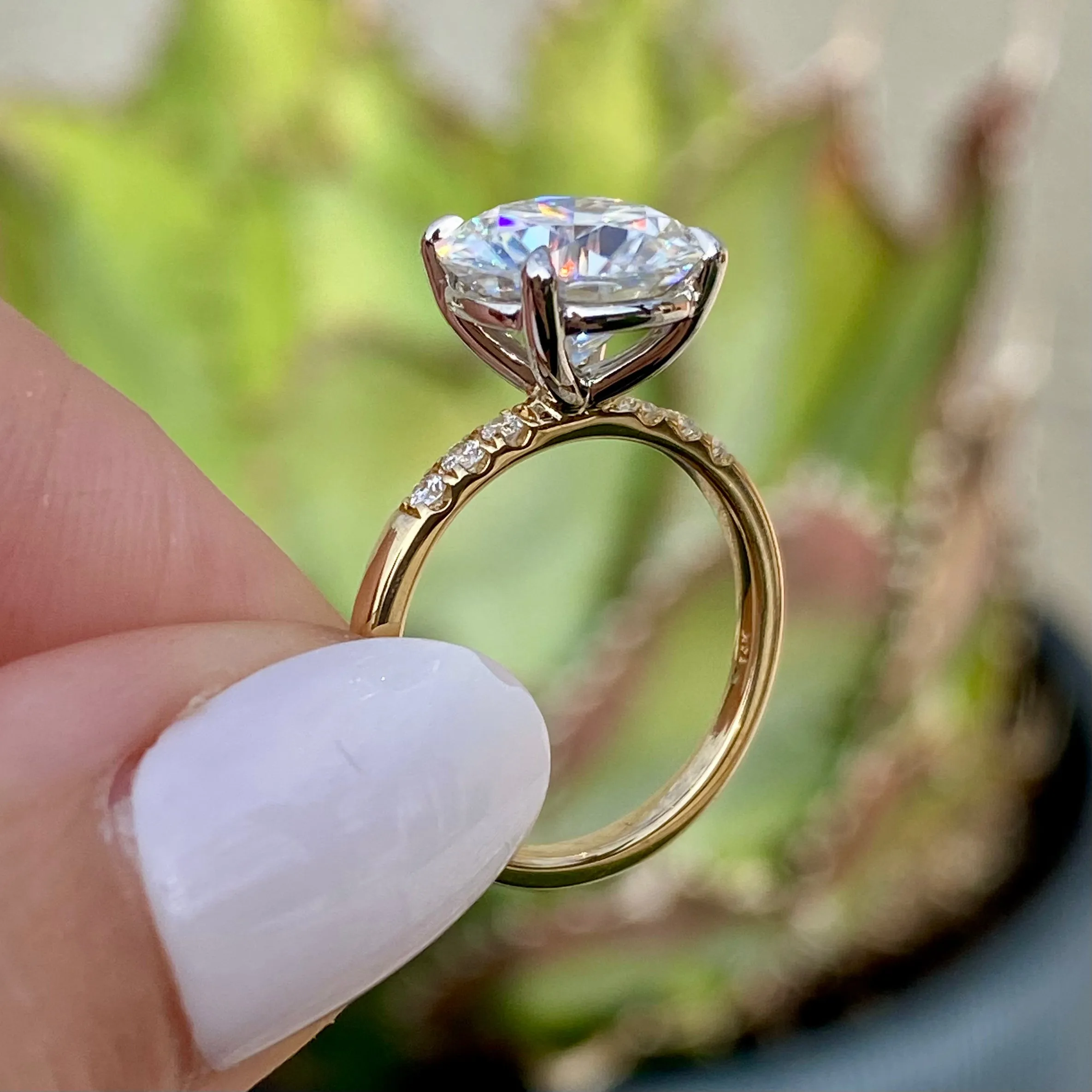 Molly (4ct) Round Moissanite Engagement Ring