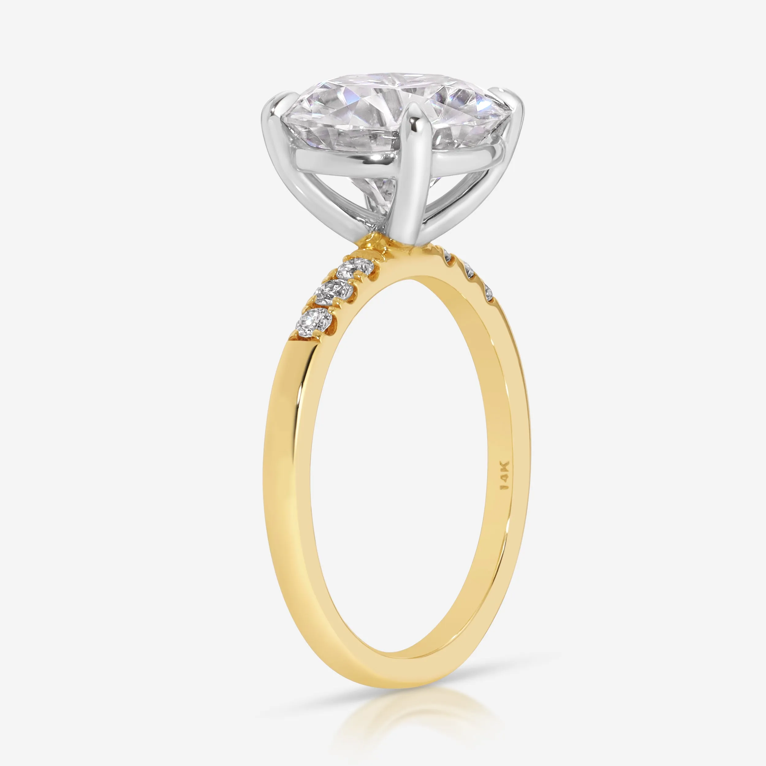 Molly (4ct) Round Moissanite Engagement Ring