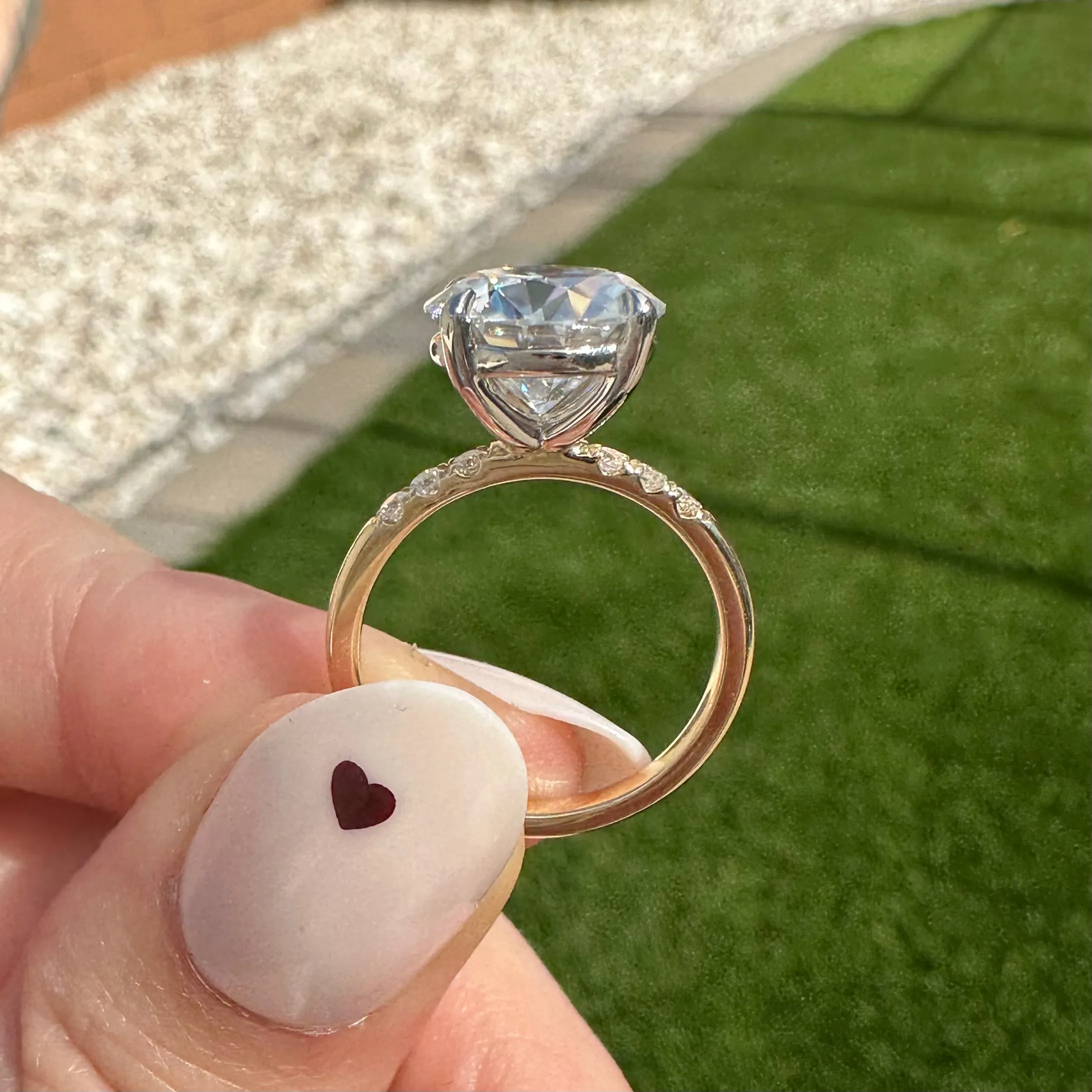 Molly (4ct) Round Moissanite Engagement Ring