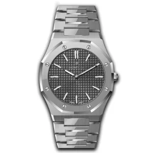 Monteva Gents Gray Dial Watch with Metal Bracelet