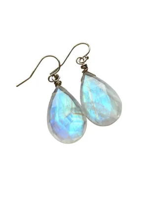 Moonstone Earrings Drop Earrings Gold June Birthstone Earrings