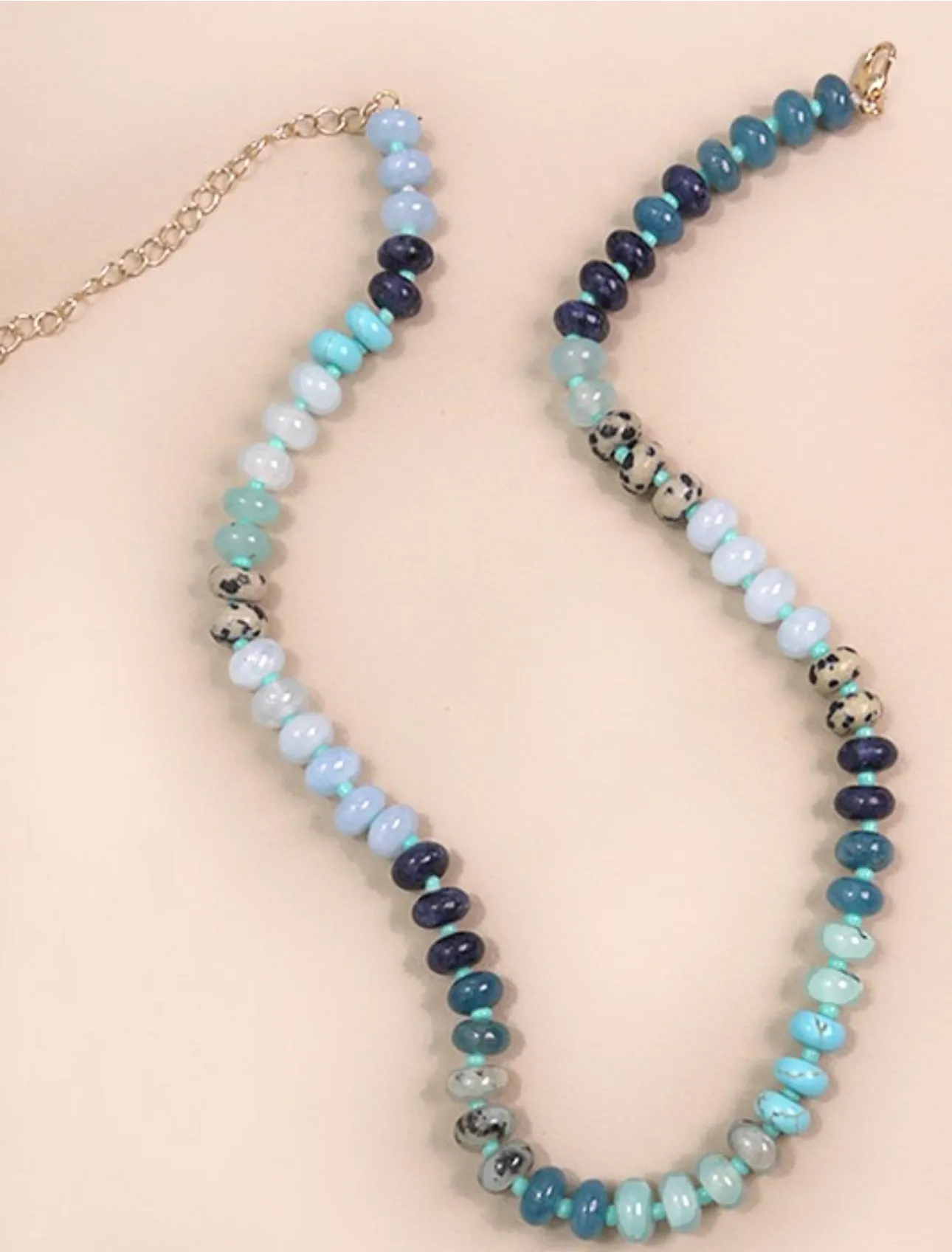 Natural Agate Stone Beaded Necklaces 8 Colors