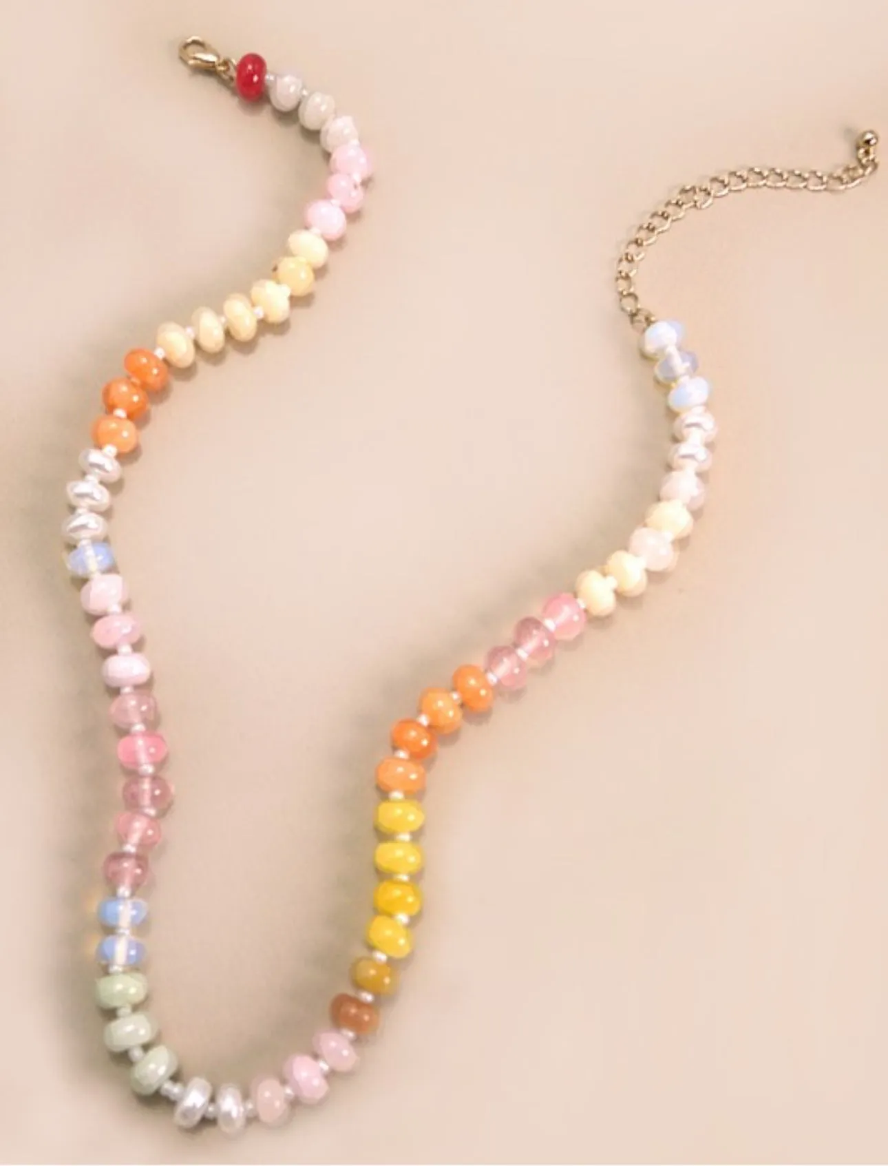 Natural Agate Stone Beaded Necklaces 8 Colors