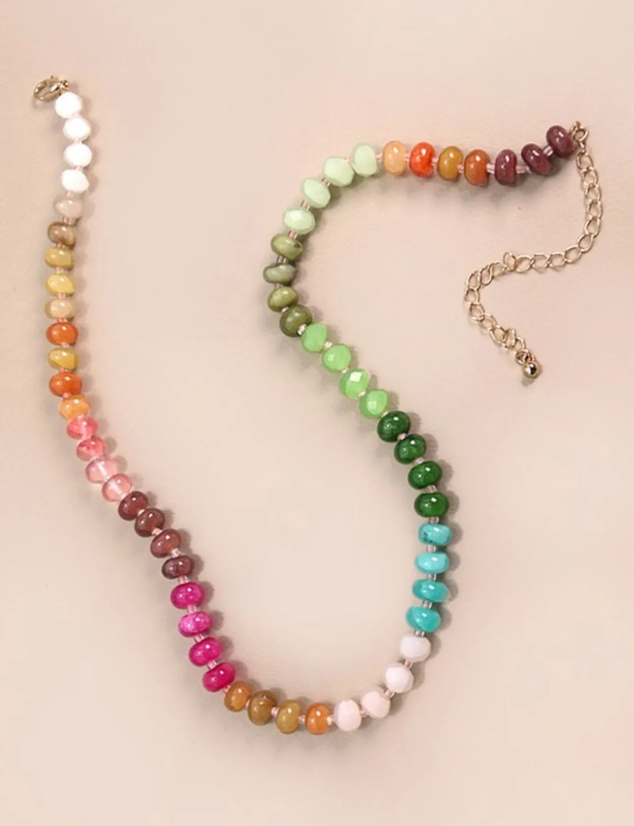 Natural Agate Stone Beaded Necklaces 8 Colors