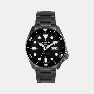 New 5 Sports Men Automatic Black Dial Analog Stainless Steel Watch SRPD65K1