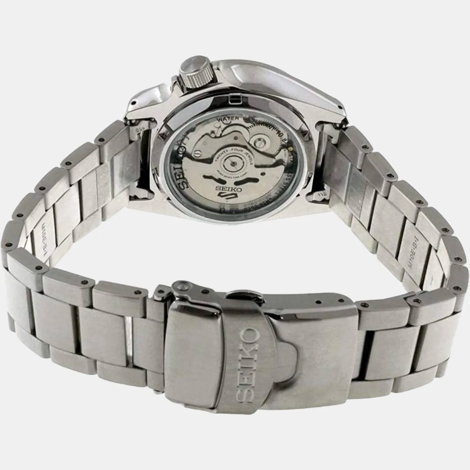 New 5 Sports Men Automatic Black Dial Analog Stainless Steel Watch SRPE51K1