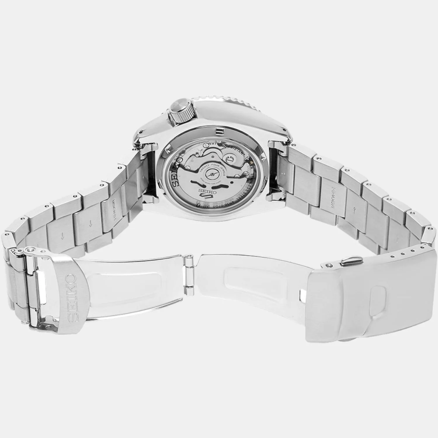 New 5 Sports Men Automatic Green Dial Analog Stainless Steel Watch SRPD61K1