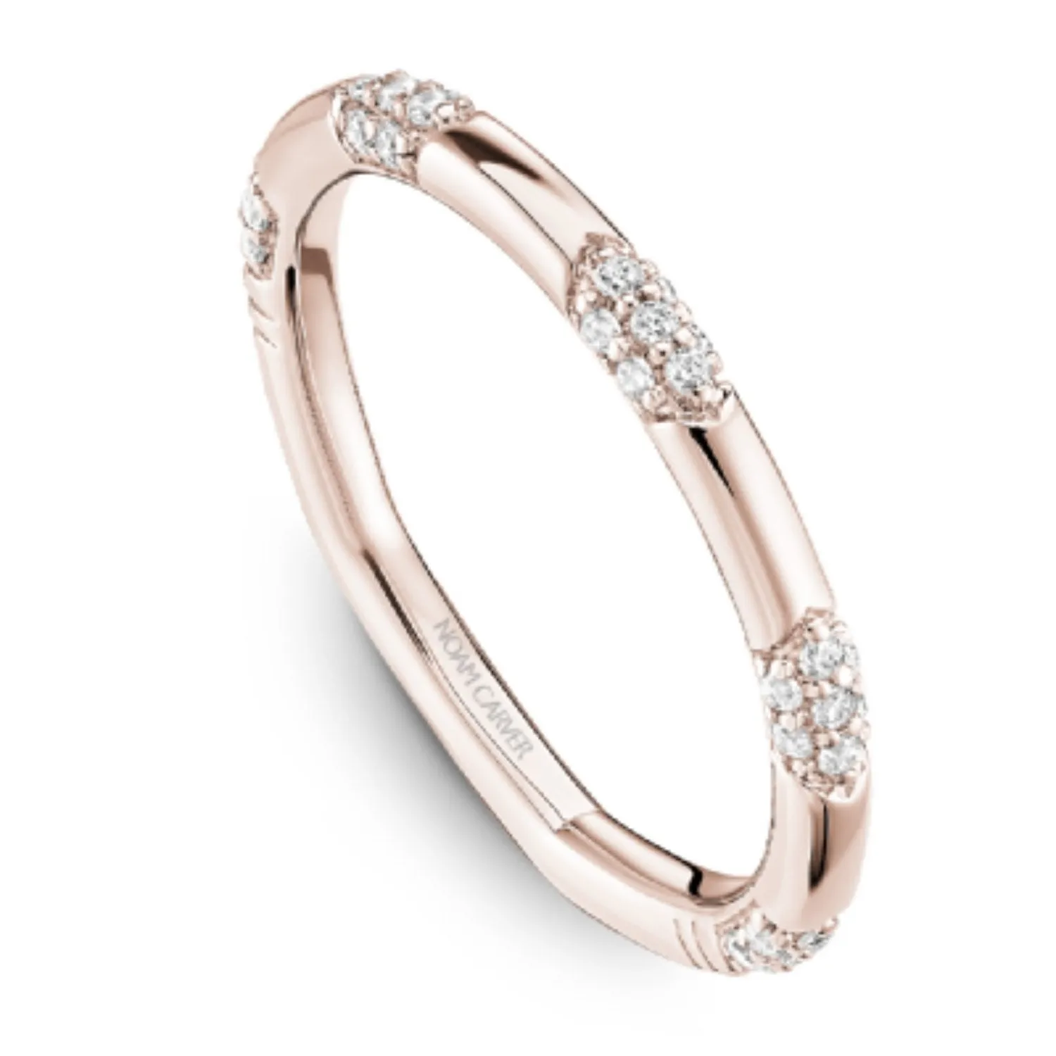 Noam Carver Contemporary Station Style Diamond Wedding Band