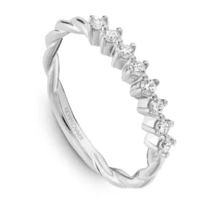 Noam Carver Twisted Shank Prong Set Diamond Wedding Band