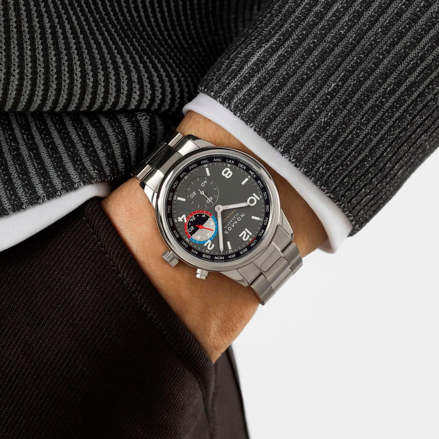 Nomos Glashütte Club Sport Neomatik Worldtimer Volcano Automatic – 790.S1