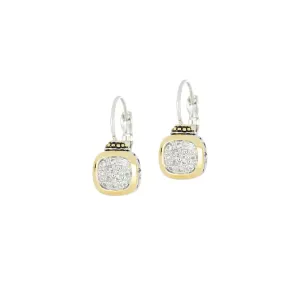 Nouveau Collection - Cushion Pavé French Wire Earrings