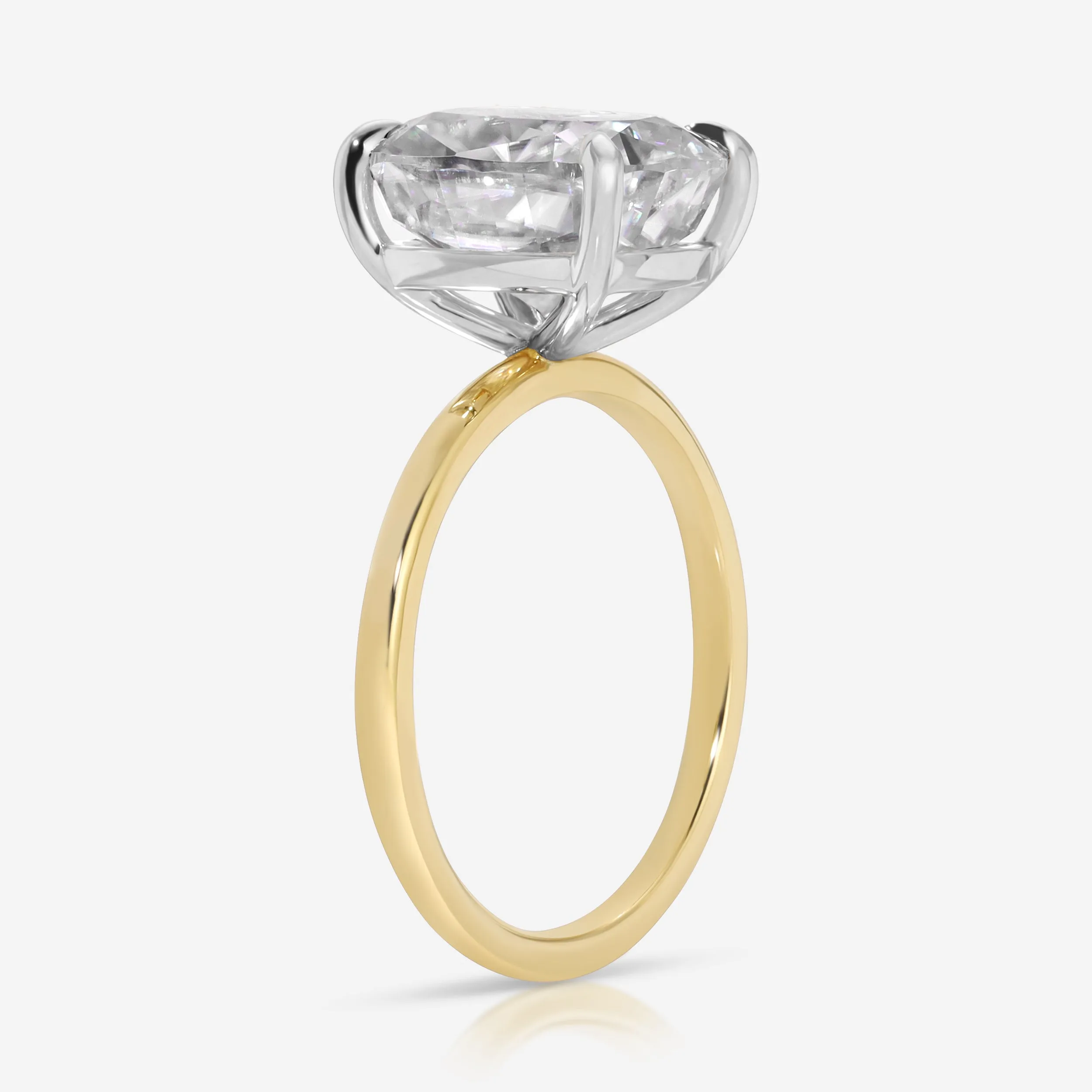 Olivia Flush (4.2ct) Cushion Moissanite Engagement Ring
