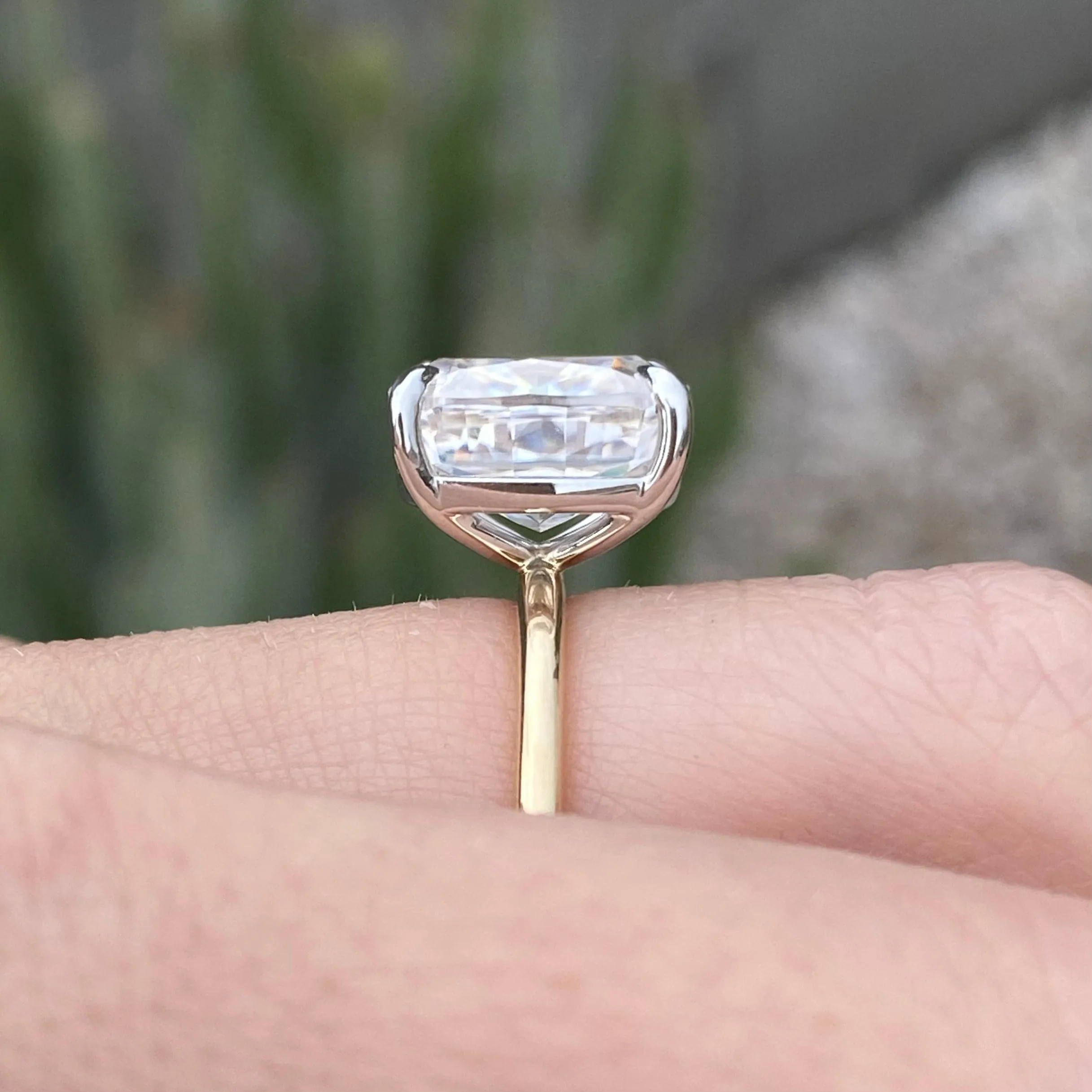 Olivia Flush (4.2ct) Cushion Moissanite Engagement Ring