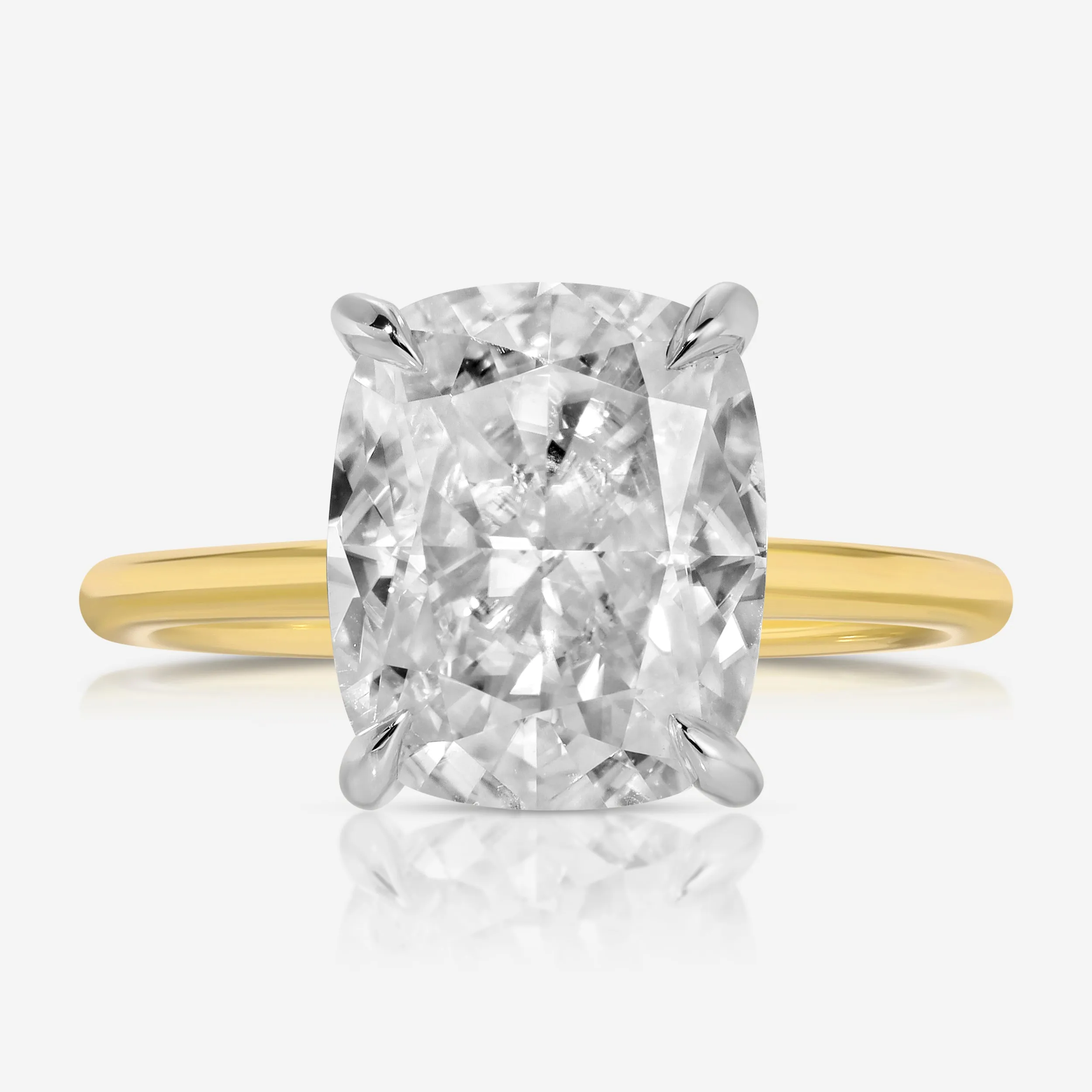 Olivia Flush (4.2ct) Cushion Moissanite Engagement Ring