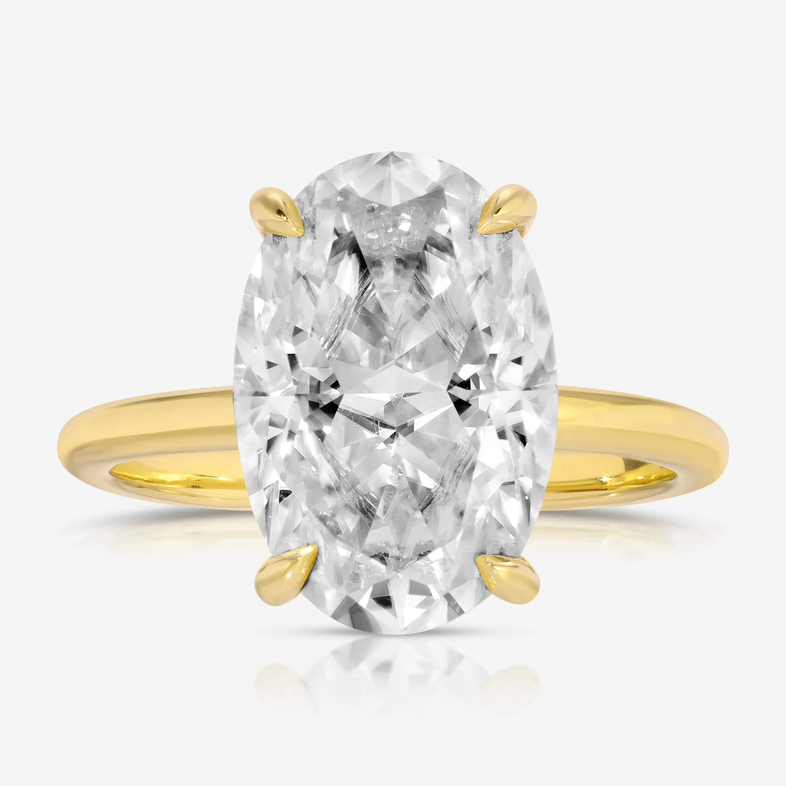 Olivia Flush (7ct) Oval Engagement Ring ( ) Hidden Halo