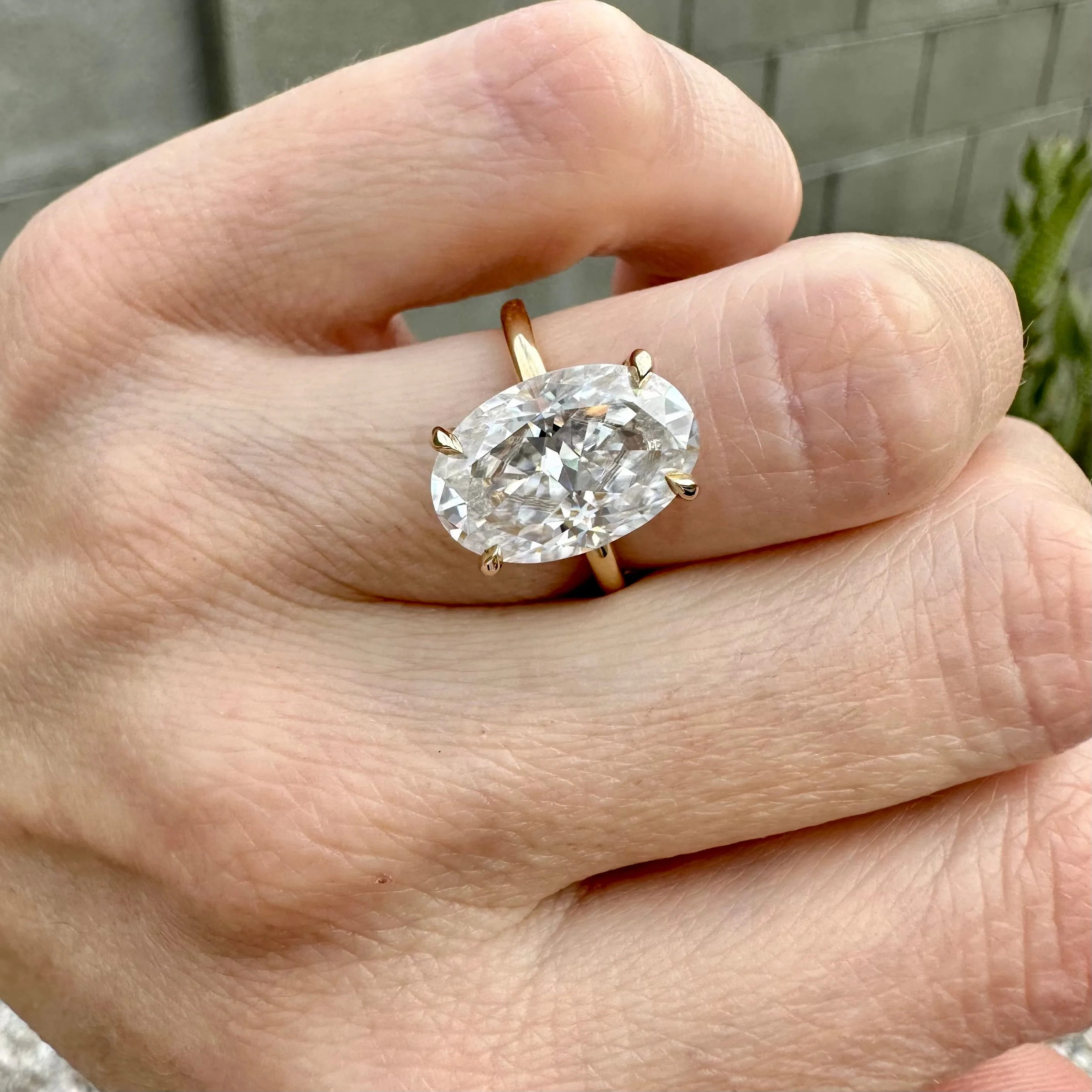 Olivia Flush (7ct) Oval Engagement Ring ( ) Hidden Halo
