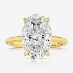 Olivia Flush (7ct) Oval Engagement Ring ( ) Hidden Halo