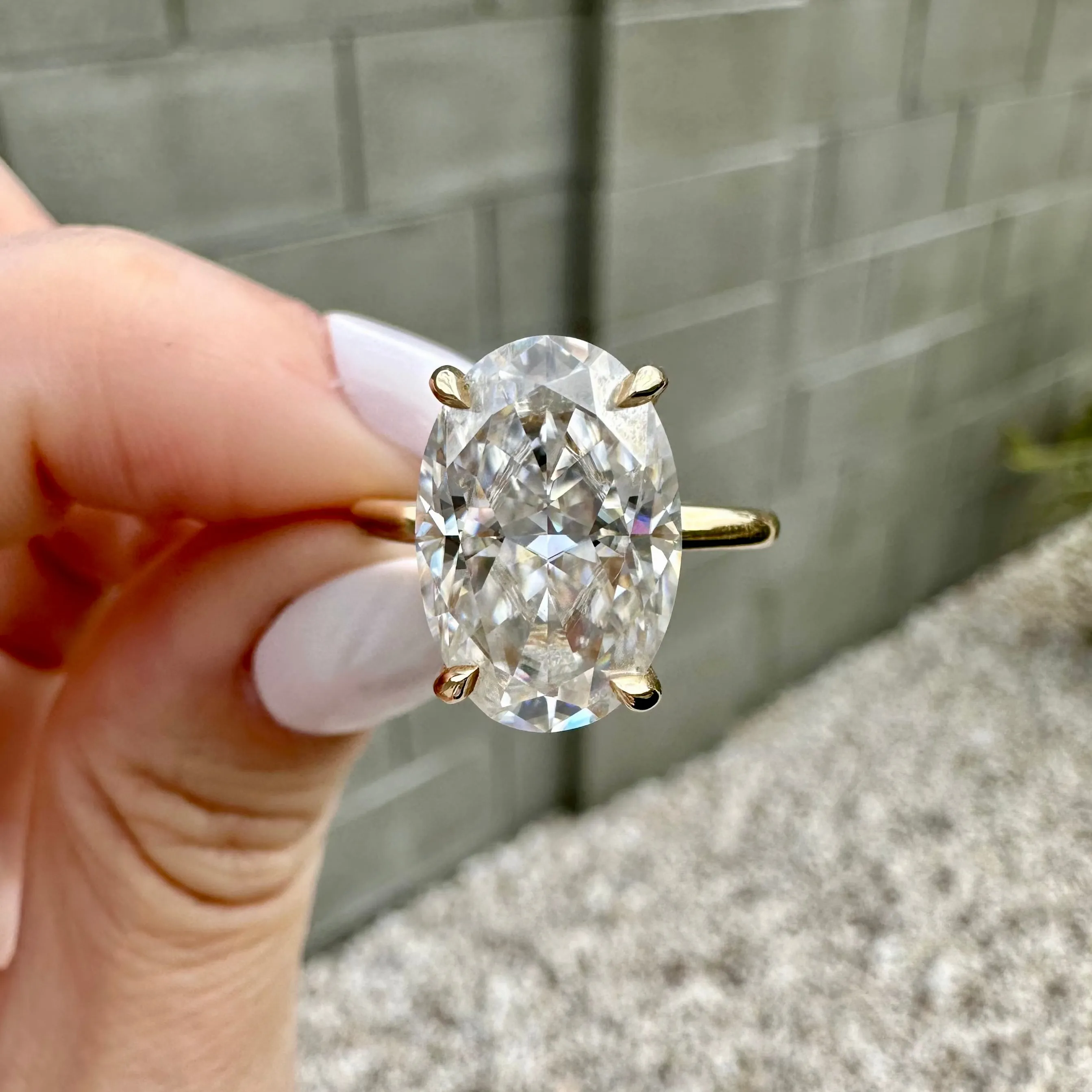 Olivia Flush (7ct) Oval Engagement Ring ( ) Hidden Halo