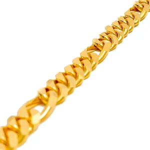 Opulent Alluring 22K Gold Bold Men's Bracelet