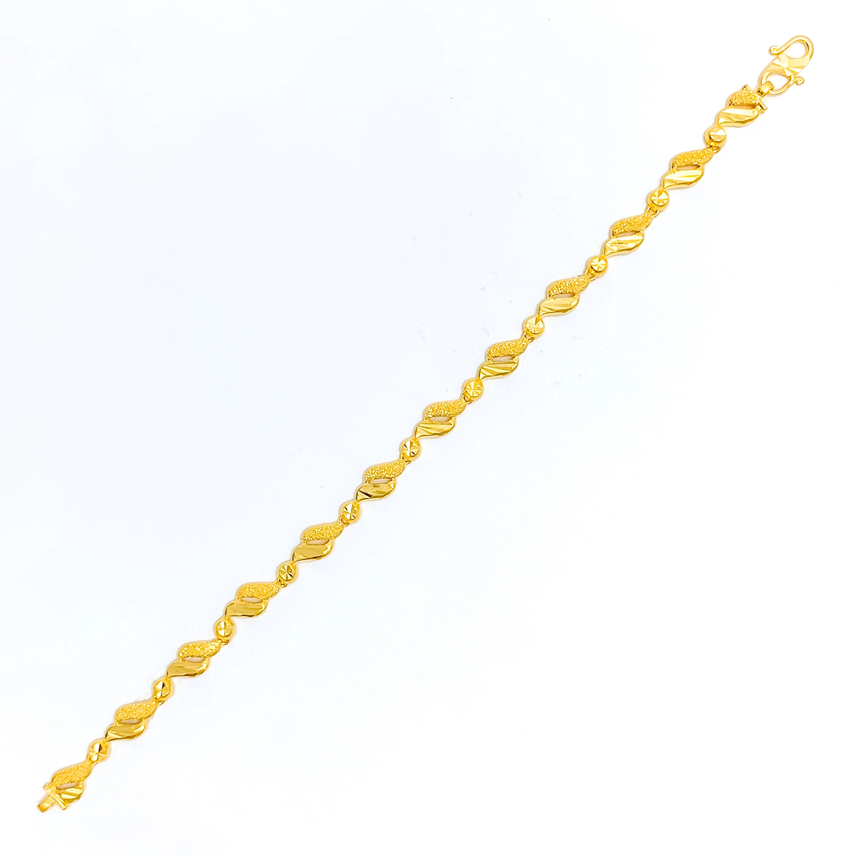 Opulent Sand Finished 22k Gold Bracelet