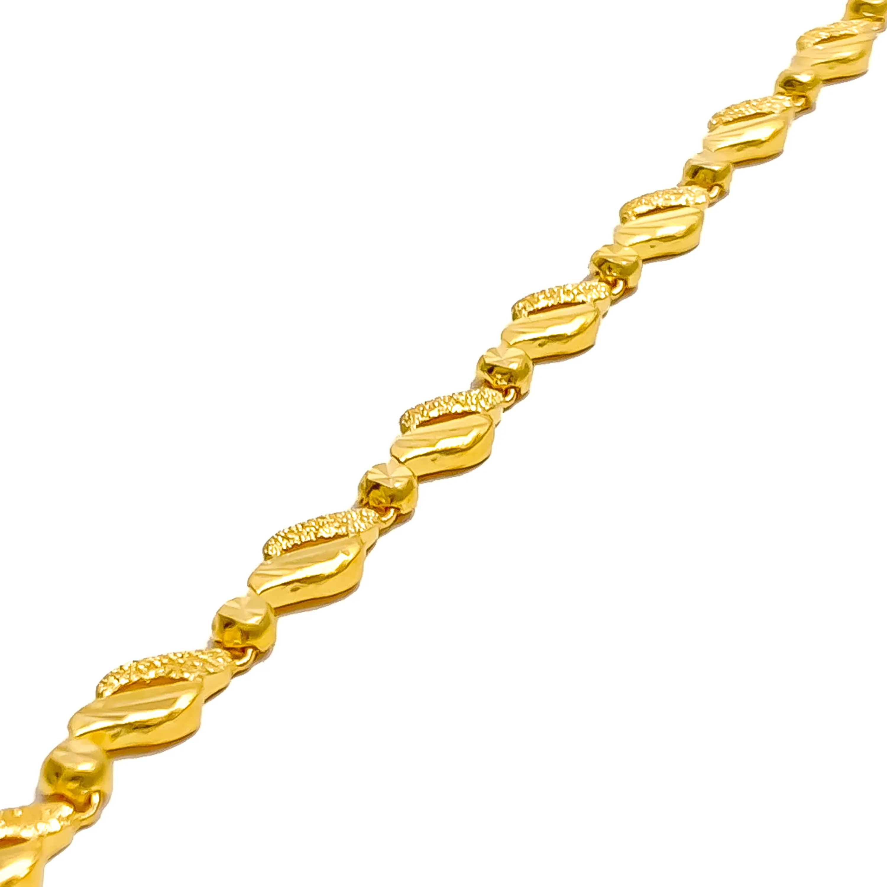 Opulent Sand Finished 22k Gold Bracelet