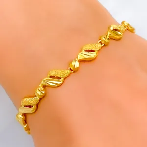 Opulent Sand Finished 22k Gold Bracelet