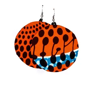 Orangedot Moon Ankara Earring