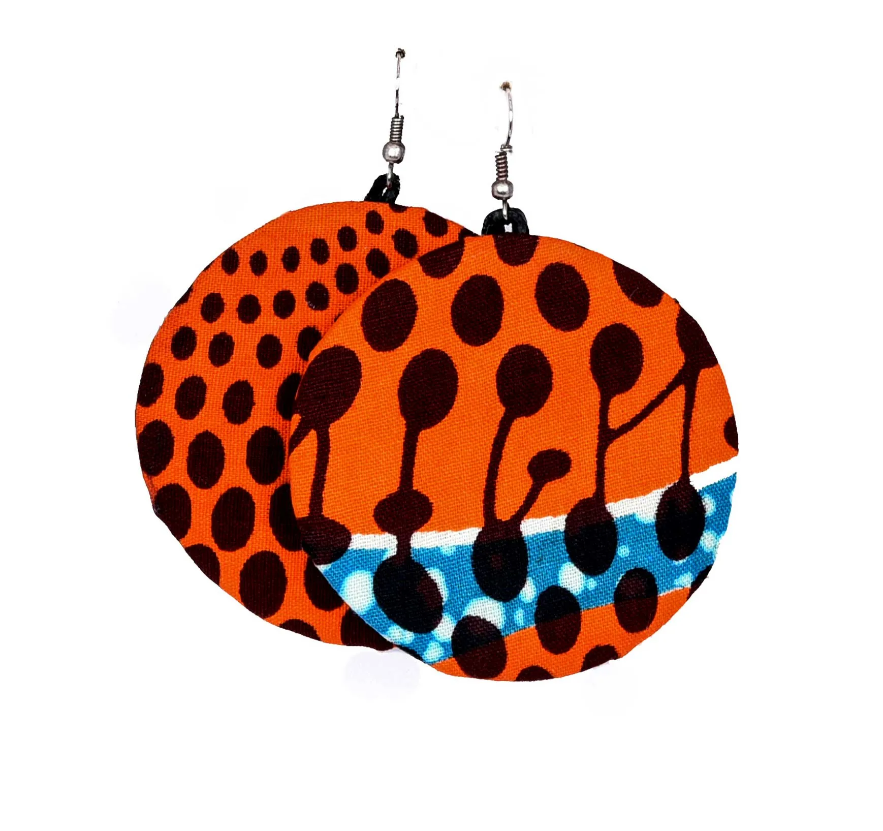 Orangedot Moon Ankara Earring
