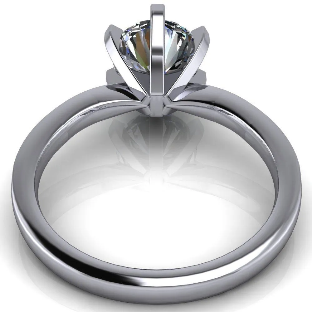 Oscilla Round Center Stone 6 Prong Ring