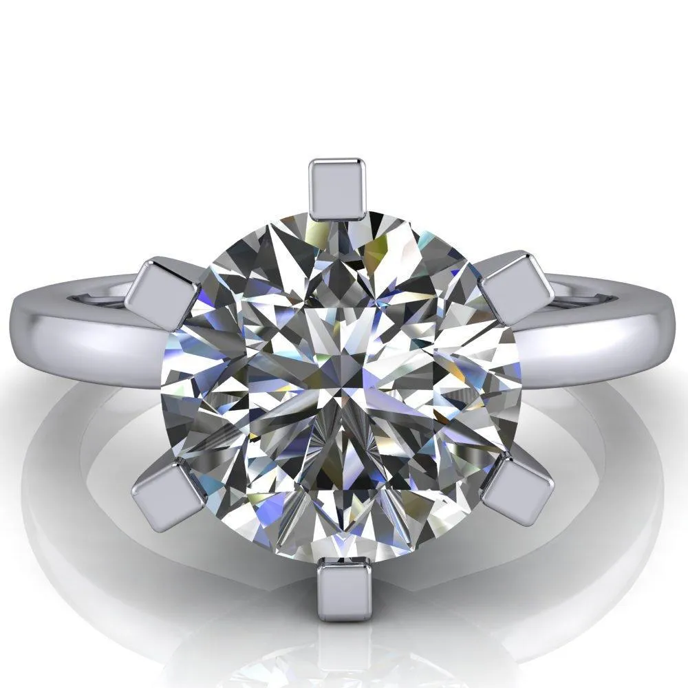 Oscilla Round Center Stone 6 Prong Ring