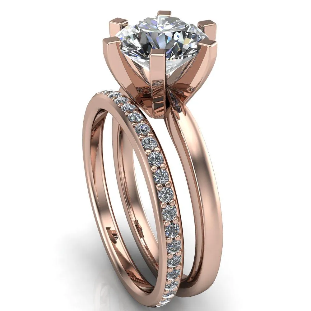Oscilla Round Center Stone 6 Prong Ring