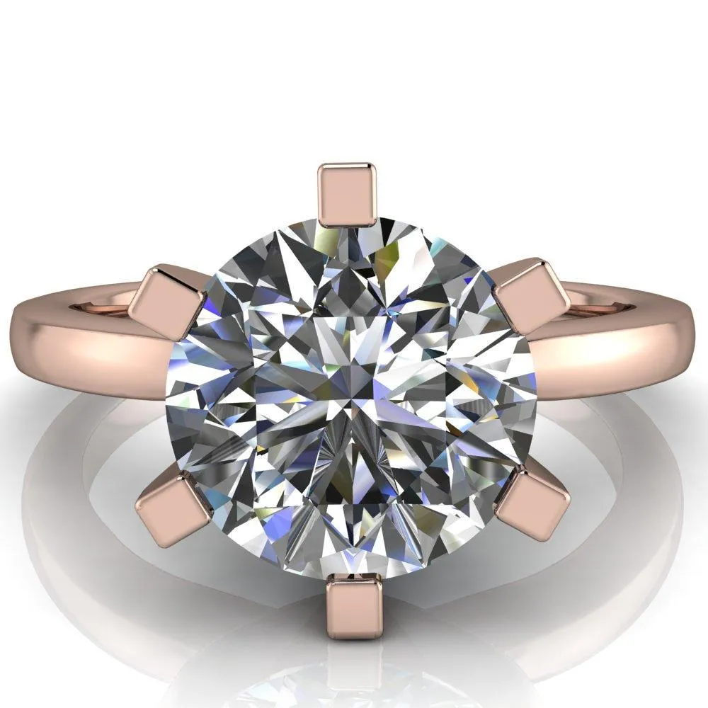 Oscilla Round Center Stone 6 Prong Ring