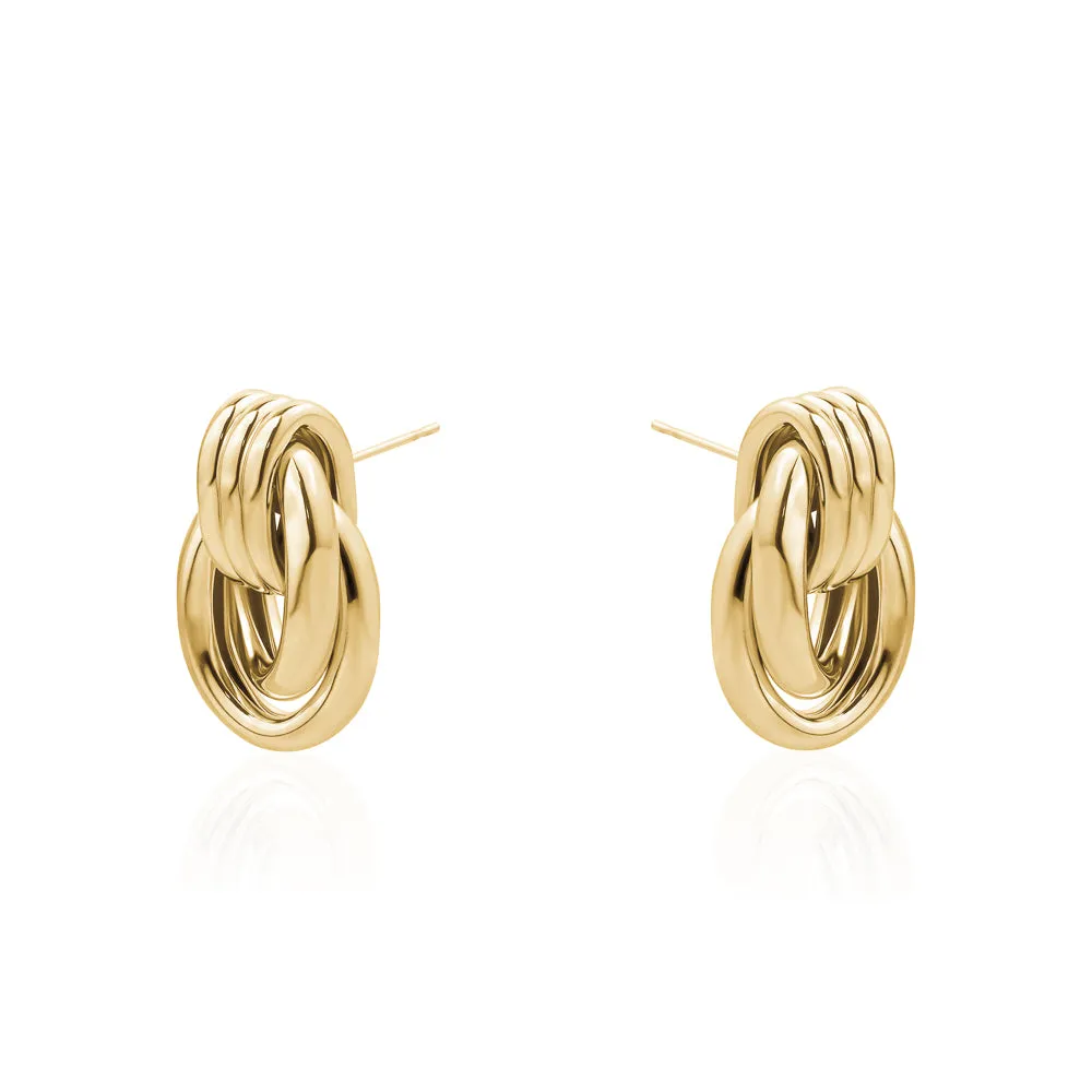 OVAL KNOT EARRINGS