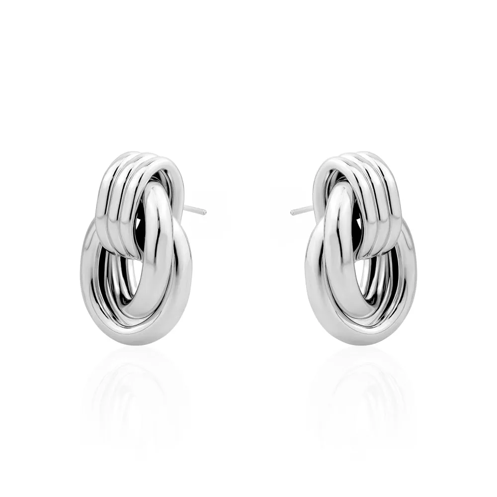 OVAL KNOT EARRINGS