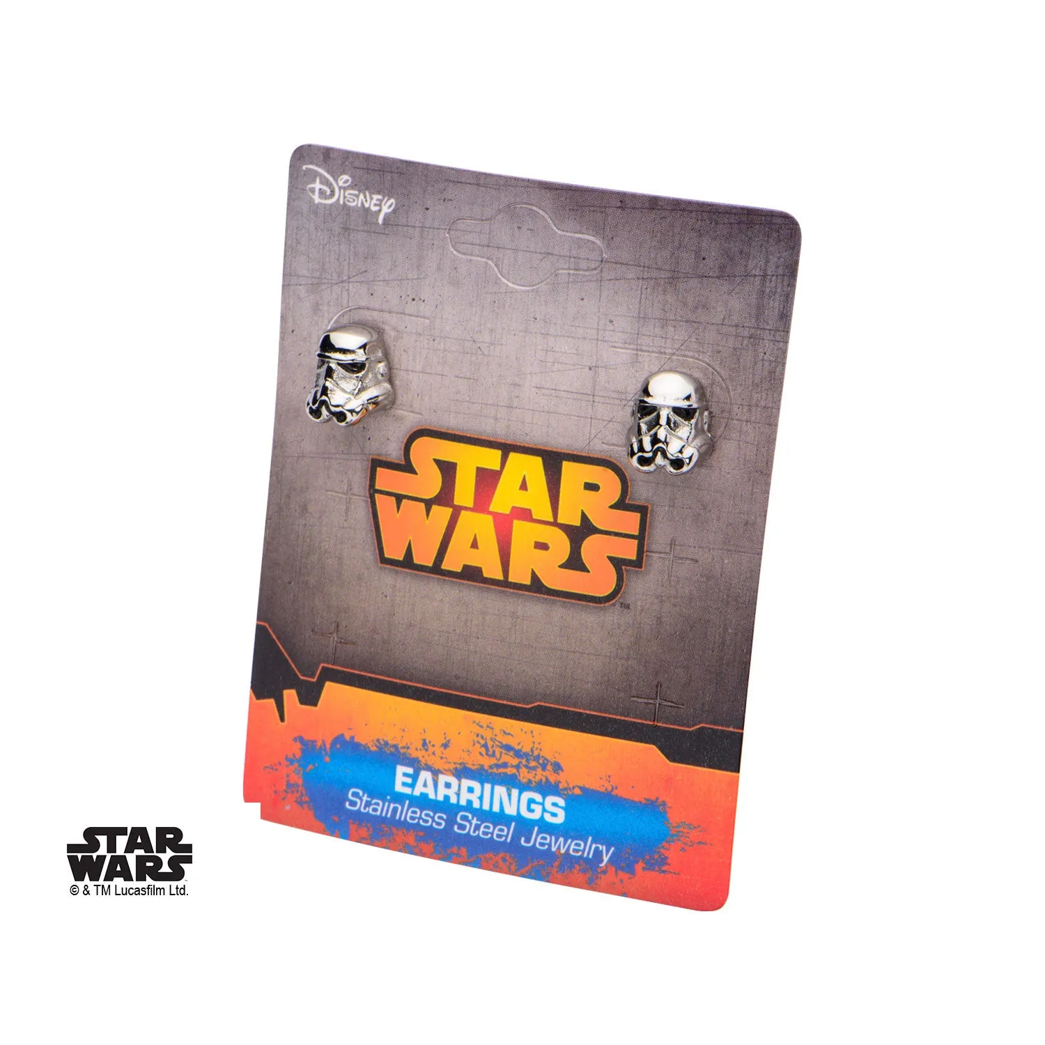 Pair of Stainless Steel Star Wars Storm Trooper Earrings