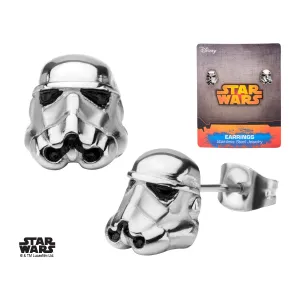 Pair of Stainless Steel Star Wars Storm Trooper Earrings