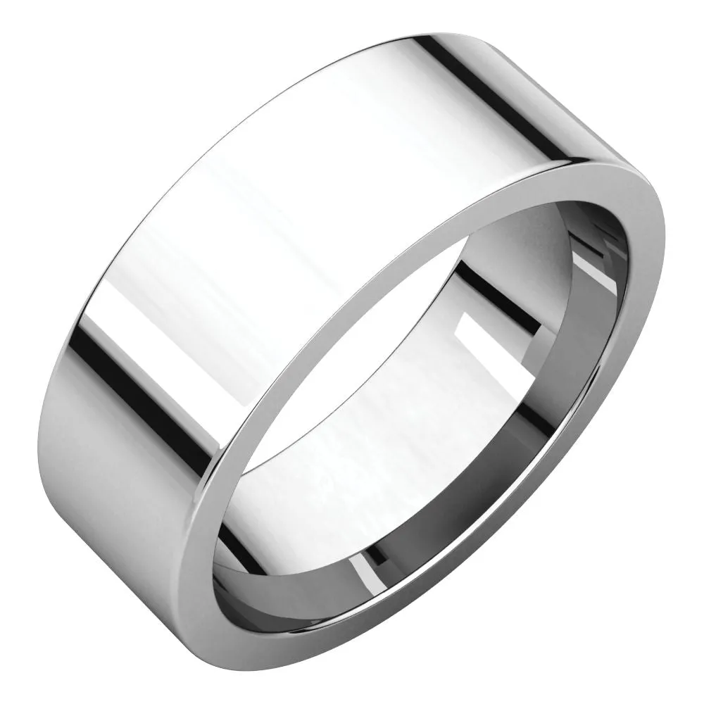 Palladium 7mm Flat Comfort Fit Band, Size 9.5