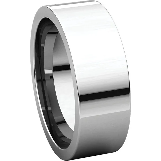 Palladium 7mm Flat Comfort Fit Band, Size 9.5