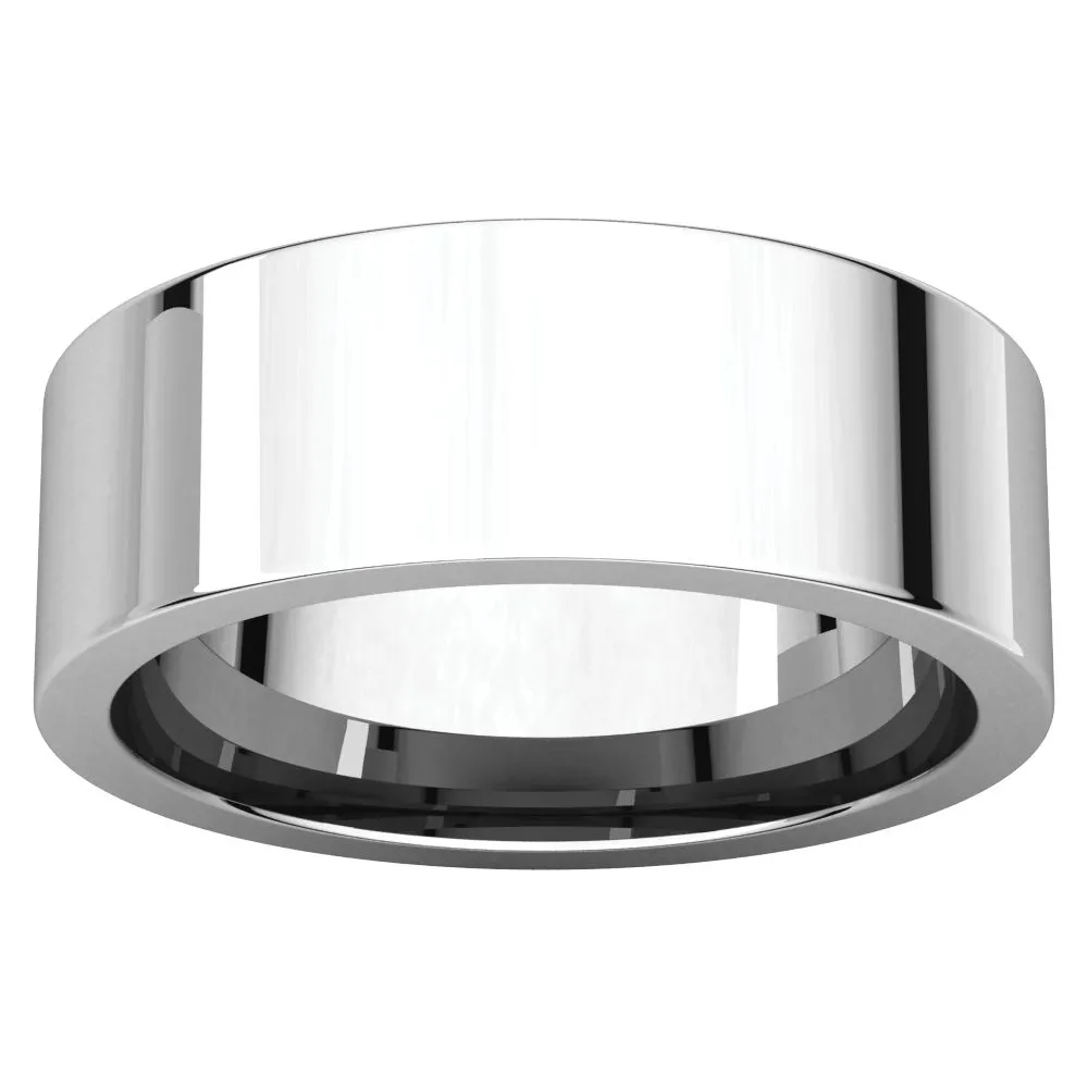 Palladium 7mm Flat Comfort Fit Band, Size 9.5