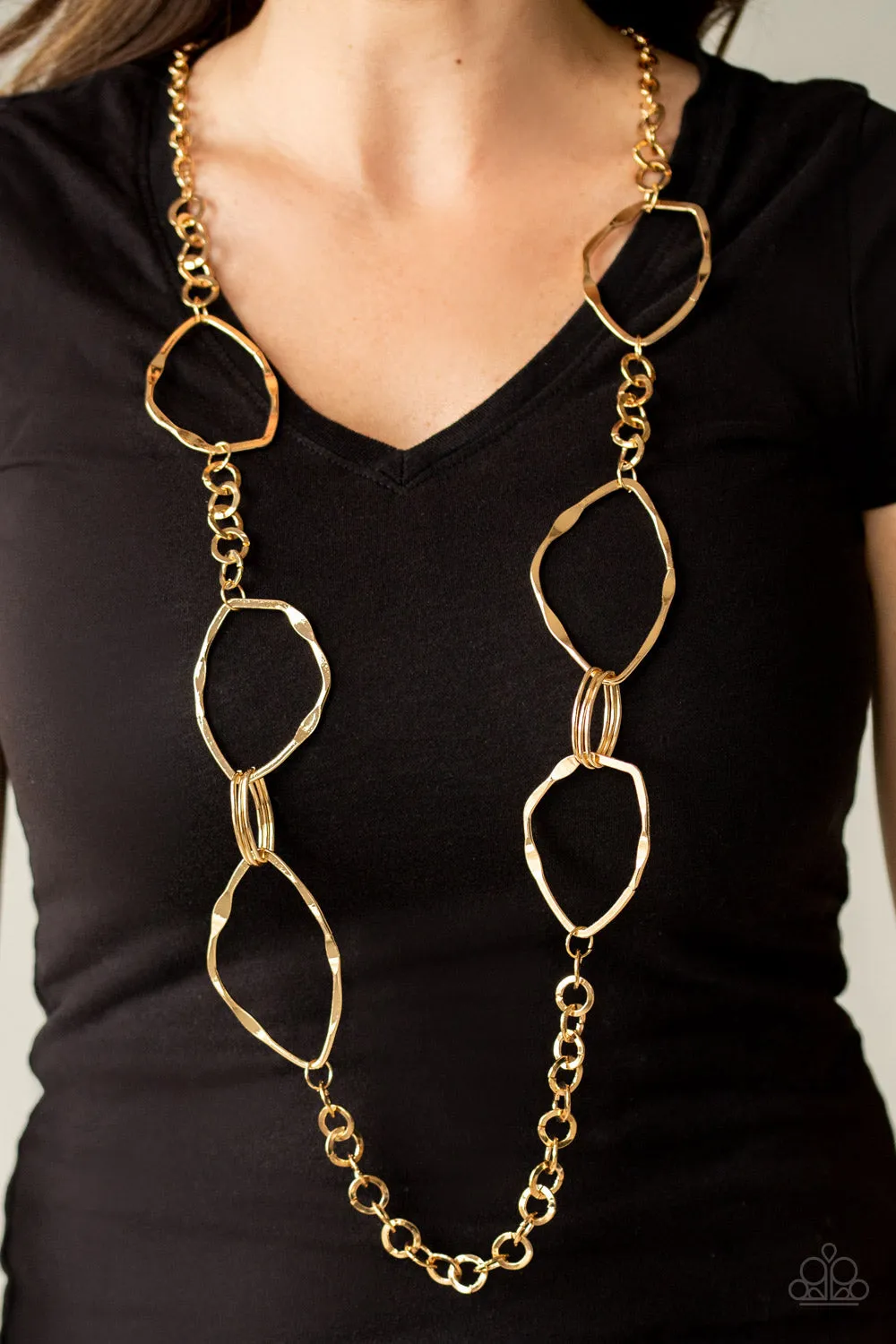 PAPARAZZI Abstract Artifact - Gold Necklace