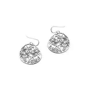 Pattern No. 6 Earrings in Steel