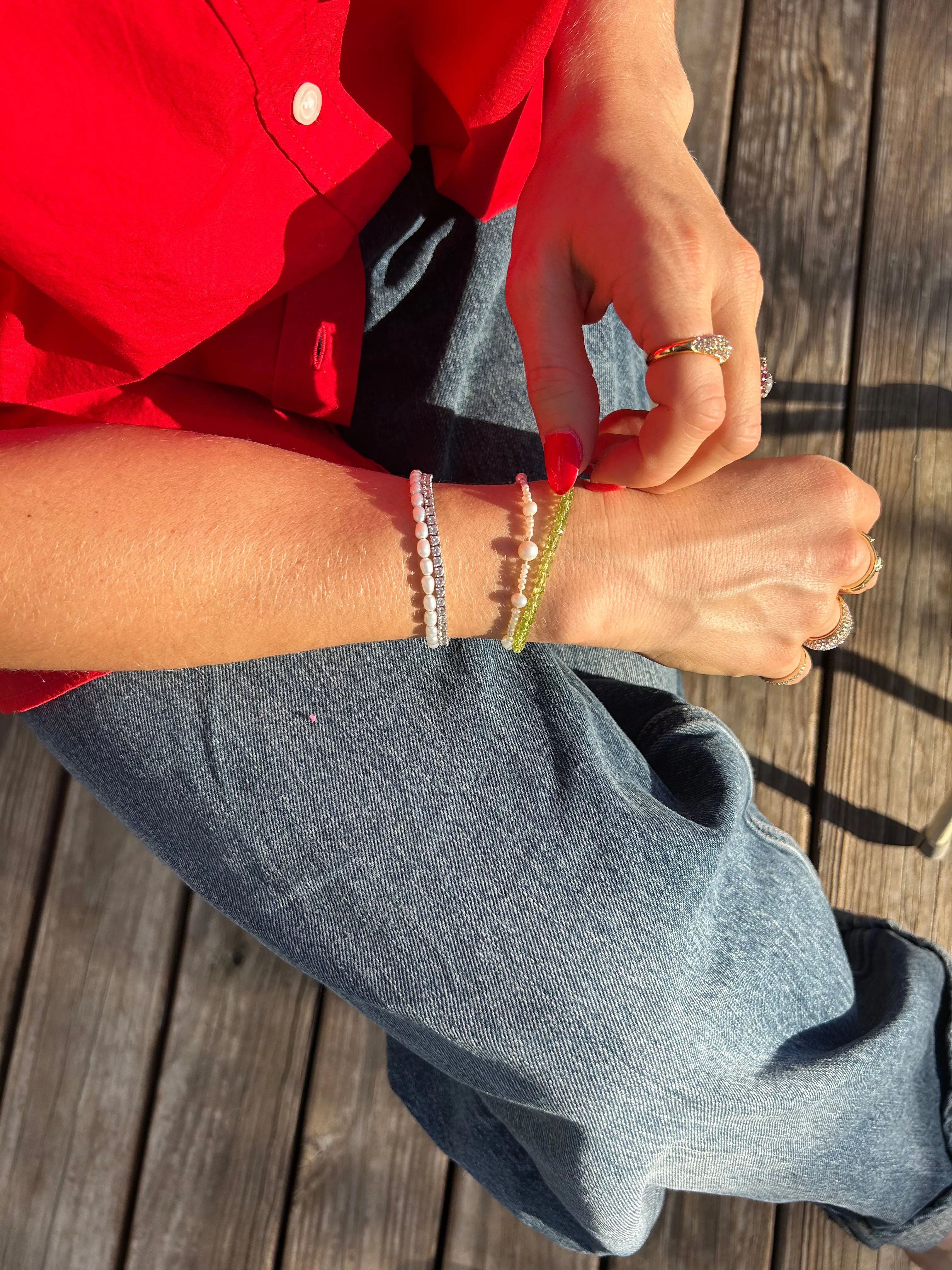 PATTERNED FRESHWATER PEARL BRACELET