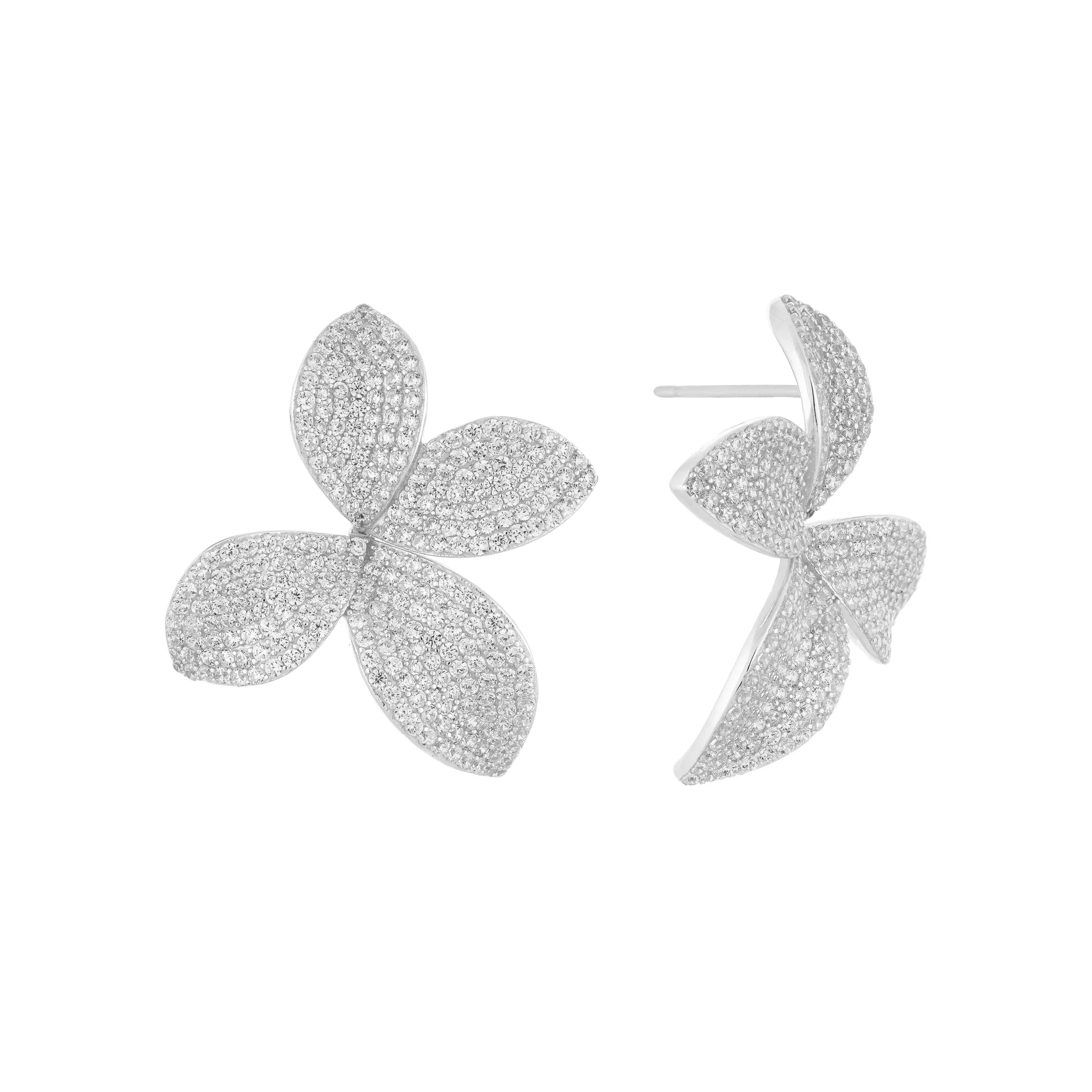 Pavé Fancy On The Ear Stud Earring