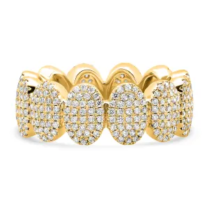 Pave Diamond Oval Eternity Band