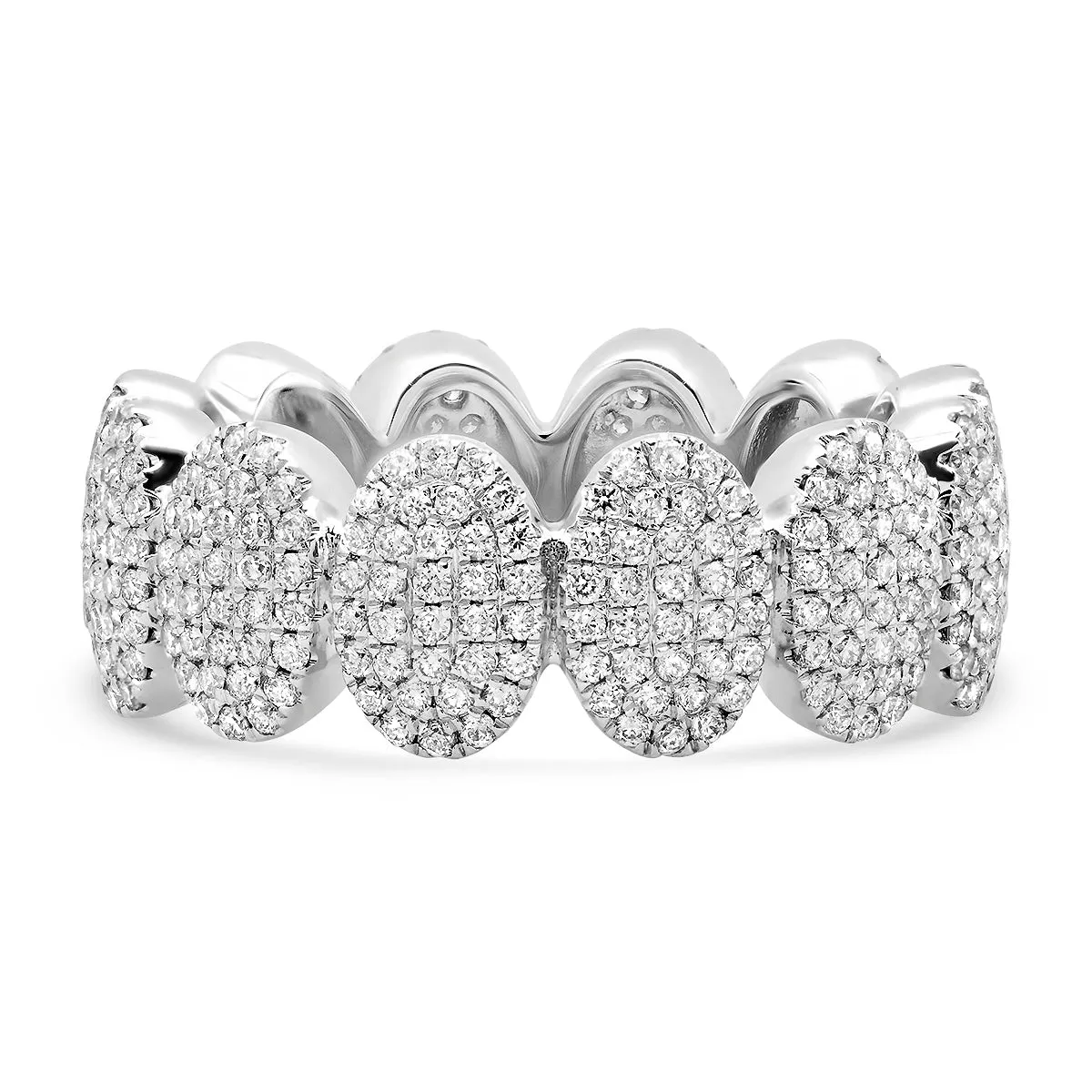 Pave Diamond Oval Eternity Band