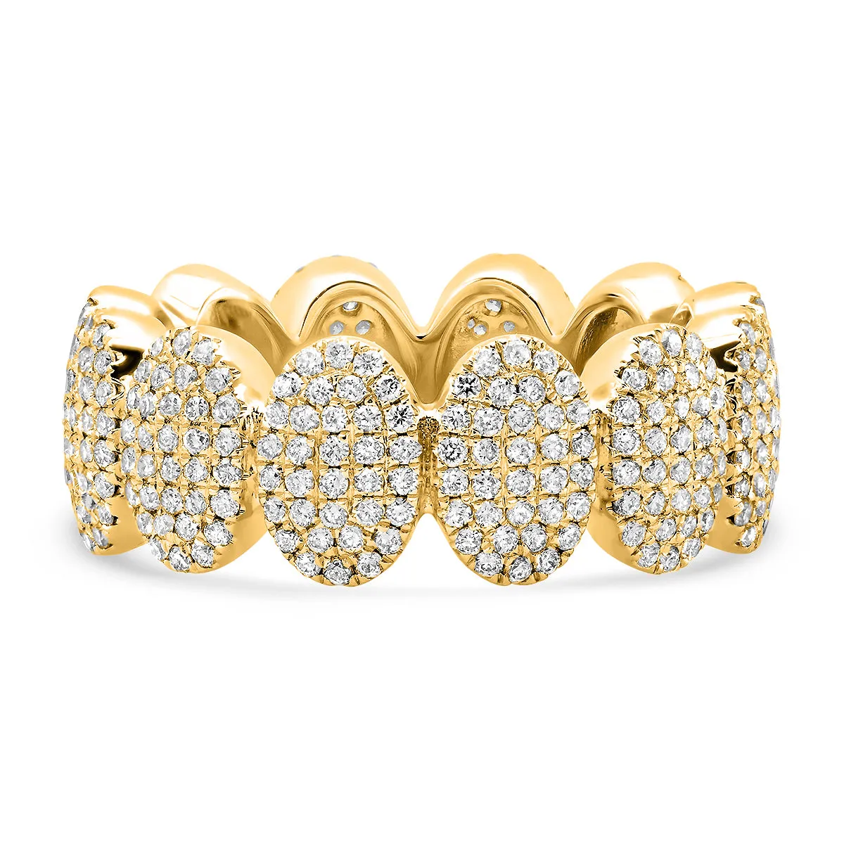 Pave Diamond Oval Eternity Band