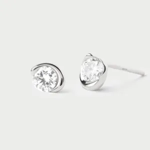 PD Paola Fine 18k Diamond and White Gold Delia Stud Earrings