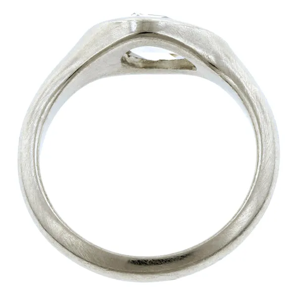 Pear Shaped Rose Cut Solitaire Ring, 0.76ct