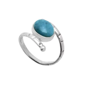Peruvian Opalina Solid 925 Sterling Silver Ring 6.5