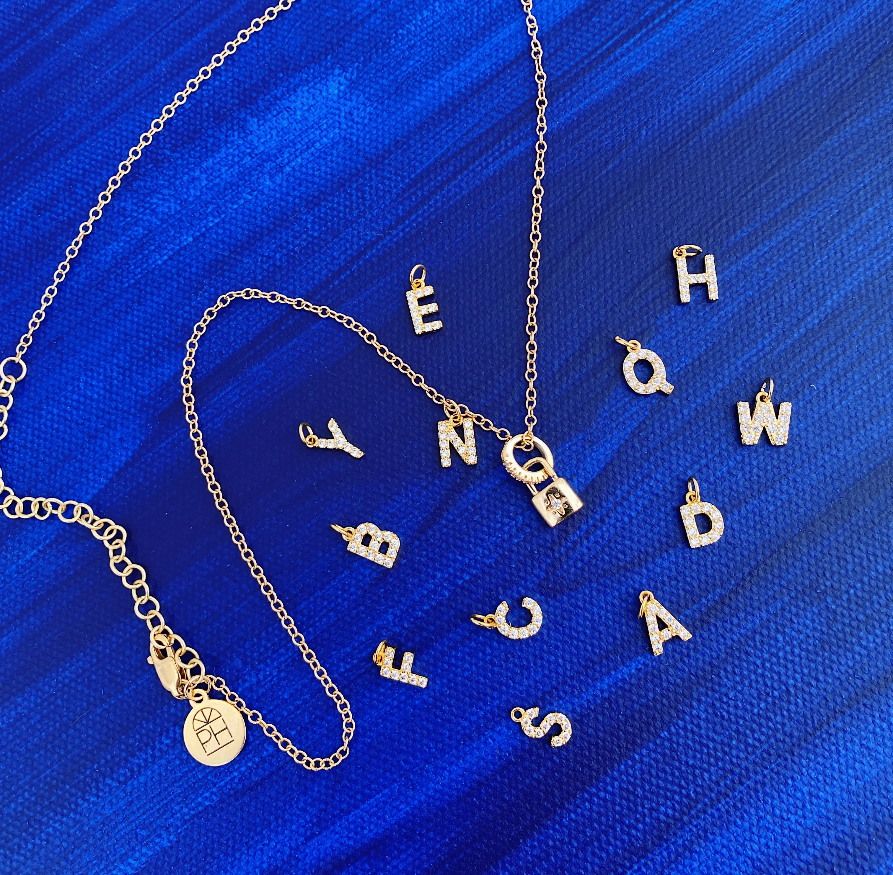 Pindi House Padlock & Initial Necklace